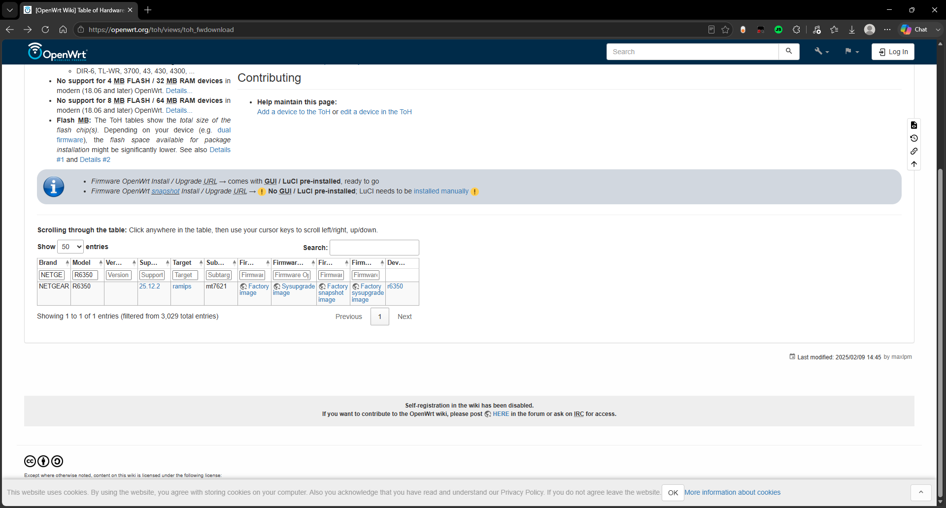 OpenWrt Table of Hardware 1