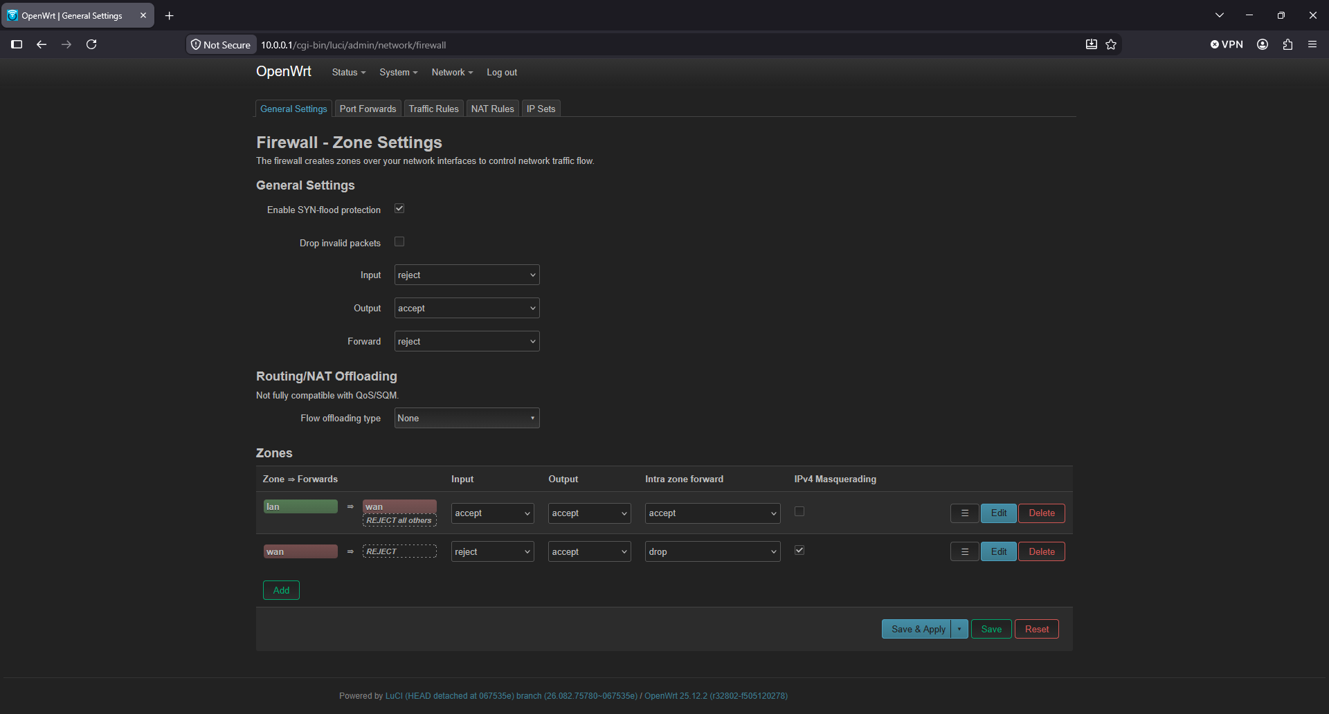OpenWrt configuring Firewall
